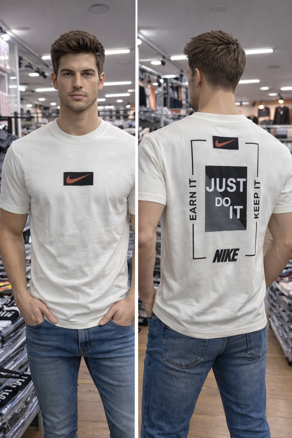 Men's T-shirt White %100 Turkish Cotton Regular Fit Premium Quality S-M-L-XL-XXL